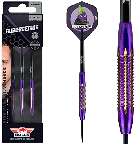 Bull's NL Steel Darts Dirk Van Duijvenbode Aubergenius Brass Steeltip Darts Steeldart 21 g