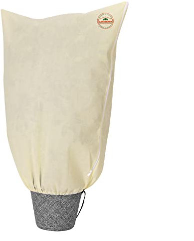 Gardebruk® Kübelpflanzensäcke 200x240 cm 70g/m² Reißverschluss Garten Frostschutzhaube Winterschutz für Pflanzen Pflanzenschutzvlies Beige