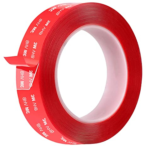 Doppelseitiges Klebeband Extra Stark Transparent - Wasserfest 1.5cm x 5m, Wiederverwendbar, Multifunktional, Ablösbar