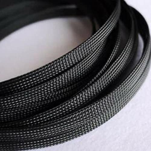 CTLH20 1-20M Cable Sleeves 3-100mm Black Snakeskin Mesh Wire Protecting Nylon Tight PET Expandable Insulation Sheathing Braided Sleeves-1Meter,8mm
