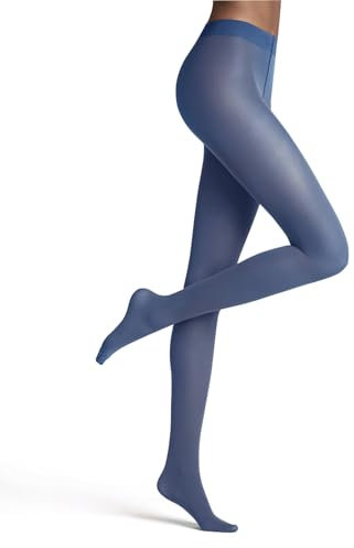 FALKE Women's Matt Deluxe 30 DEN W Ti Sheer Plain 1 Pair Tights, Blue Nautical 6531, M