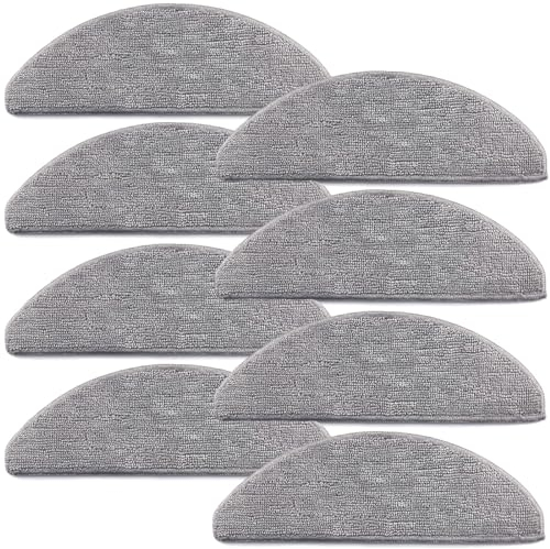 Tivcroxs 8 Pack Black PC Mop Pads Compatible with iRobot Roomba Combo i5, i5+, j5, j5+ Robot Vacuum Cleaner, 8 Pack Washable and Reusable Mop Pads