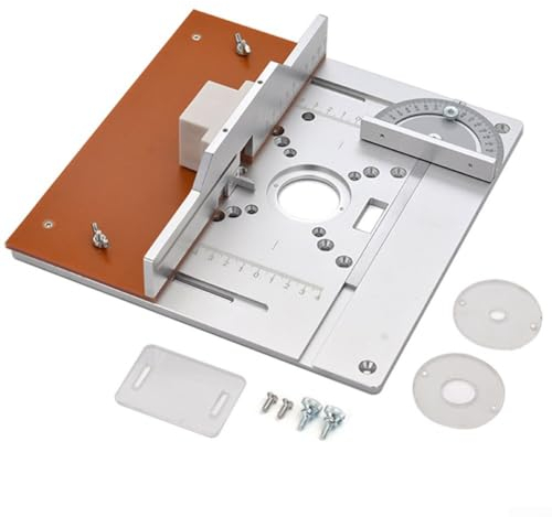 HOHOVYVY Table de fraisage, table de fraisage pour défonceuse, routeur en aluminium, plaque d'insertion de table en bois, planche à onglets