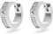 JETTE Damen-Creolen 925er Silber, recycelt Zirkonia One Size, Silber 32028450