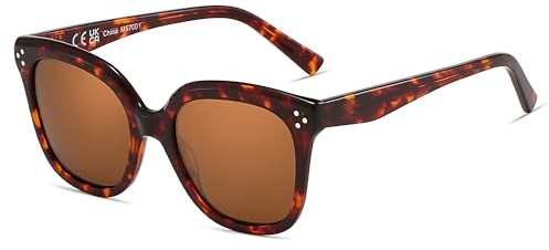 ZENOTTIC Gafas De Sol Polarizadas Para Mujeres A La Moda: Gafas De Sol Clásicas Con Protección UV400 - Gafas Retro Oversize Con Montura Cuadrada