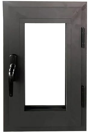 Ventana corrediza horizontal para cobertizo, reemplazo de ventana para sótano, reemplazo de ventana corrediza horizontal, ventana para sótano, para cobertizos y sótanos domésticos(Black,WxH 50x90cm (1