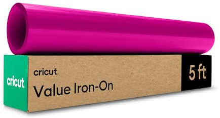 Cricut HTV Heat Transfer Vinyl | 1.5 m | Magenta | Iron-On HTV Vinyl for Fabric, Perfect for Custom T-Shirts & DIY Clothing