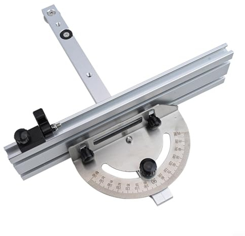 Glomc Sistema di calibro per sega da tavolo, con righello ad angolo regolabile, scivoli in alluminio, supporto e arresto pista, per lavorazione del legno di precisione, creazione di mobili, accurato