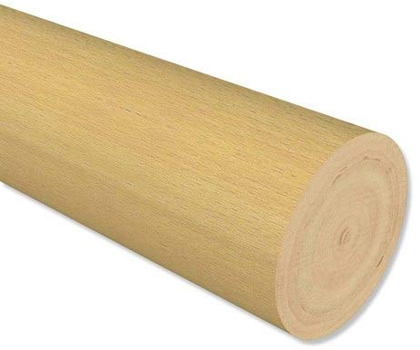 Interdeco Holzstange in Buche lackiert 28 mm Ø für Gardinenstangen, 100 cm