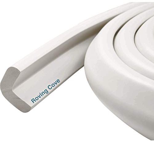Roving Cove HeftyFit Edge Protector for Baby Proofing (6ft Large Edge Only), Heavy-Duty Soft Furniture Edge Bumper Guards, Desk Edge Cushion, Wall Corner Covers, 3M Adhesive, Oyster White (Off White)