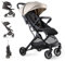 Interbaby Kinderwagen | Reisebuggy von der Geburt bis zu 48 Monaten oder 22 Kg | Quick Fold Button, Stoßdämpfer, XXL-Wechselverdeck, Baby Buggy Minimum Plus Space Beige