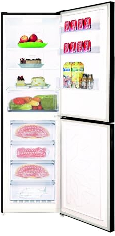 Teknix FF1860B 308L 60cm Wide Frost Free Fridge Freezer - Black