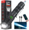 Banral Led Taschenlampe Aufladbar - Taschenlampe Extrem Hell - Mini Taschenlampe mit 4 Modi, Stufenlos Dimmbar, Magnetisch, Wasserdicht Taktisch Taschenlamp für Outdoor Camping polizei Notfälle