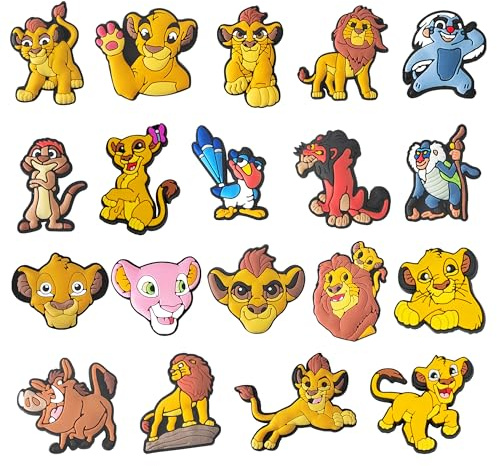 Fancico The Lion King Shoe Charms 19pcs Different Decoration for Teens Adults Clog Accessories Party Favor