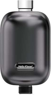 Hello Klean Shower Filter in Chrome - Filter Unwanted Metals, Chlorine & Impurities Found in Water - Improves Quality of Skin & Hair - Quick Easy Install for in-Line & Electric Shower
