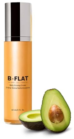 B Flat Belly Firming Cream - Firming Cream For Loose Skin - Skin Tightening Cream Stretch Mark Reduction - Collagen Infused for Tummy, Thighs, Arms, Butt-Body Moisturizer For Women 60ML