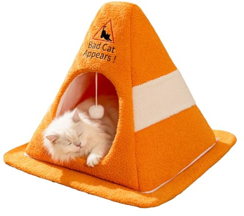 Lit en Forme De Caverne Chat Abri De Sommeil Semi-Clos pour Compagnons