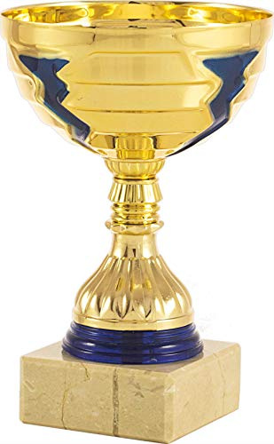 Art-Trophies | AT4123 - Trofeo Copa Comercial y participación Dorada y Azul (18 cm)