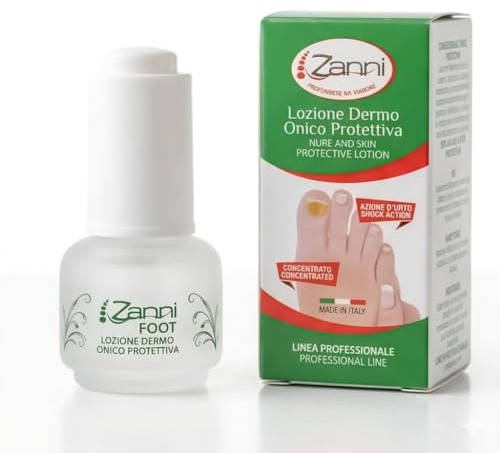 Zanni Trattamento Micosi Unghie Piede, Antimicotico Naturale contro Funghi, Contrasta Ingiallimento, Migliora l'Aspetto di Unghie e Pelle dei Piedi, Lozione Dermo Onico Protettiva, 15ml Made in Italy