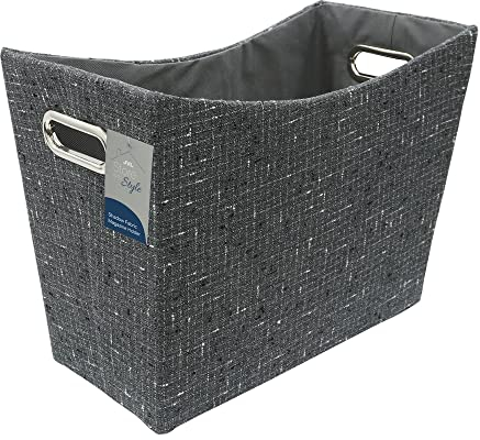 JVL Shadow Fabric Magazine Holder Storage Basket