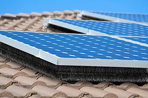 Forega - 24m 20 Stück Dachrinnenbürste Länge 120cm Durchmesser 8cm | UV-beständig | Laubschutz | Marderschutz, Regenrinne | Einfache Installation | Solarpanel-Schutz