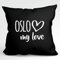 huuraa Kissen Oslo My Love Geschenk Kopfkissen Black 40x40cm mit Füllung Baumwolle Oslo Deko