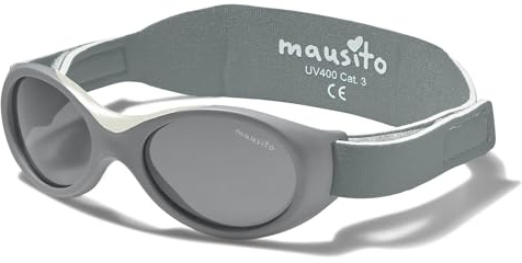 Mausito BABY sunglasses boy 0-24 months | Flexible BPA-Free infant sunglasses with adjustable strap & soft nose pad | 100% UV Protection Baby Sunnies | European design made for kids