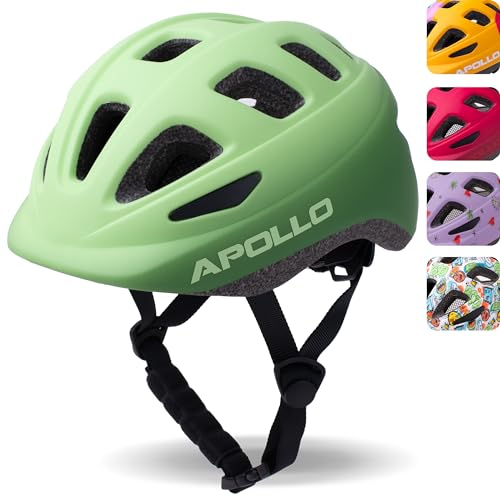 Apollo Kinder Fahrradhelm, Helm für Kinder & Jugendliche, Multisport Helm, Fahrradhelm Mädchen, Fahrradhelm Jungen, Kinderhelm ab 3 Jahre, Verstellbarer Kinder-Helm, ab Größe 48, für Fahrrad & Roller