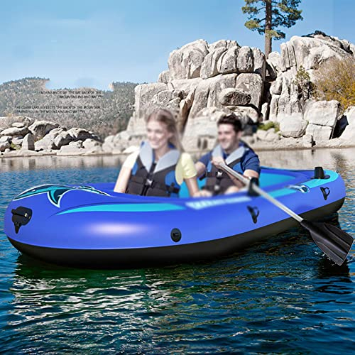 NOALED -Aufblasbares Ruderluftboot, aufblasbares Marineboot, langlebiges PVC-Material, treibendes Angelluftboot, verdicktes reißfestes, faltbares treibendes Angelboot