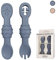 Esslernlöffel Baby – Lernlöffel für Beikost, Babylöffel ab 6 Monate, Besteckset für Babys zum Selber Essen, Weiche Silikonlöffel für sichere Einführung der Beikost (Navy)