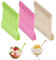 WACH AUF 300 Pcs Mini Spoons Reusable and Washable Small Spoons 10.2 * 2.3CM Cream Canape Spoons Tablespoon Cutlery for Dessert Pudding Mousse Party(Green,Yellow,Pink)