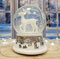 Schneekugel Rehe weiß Tannenbaum | Sockel Nostalgie weiß | mit Spieluhr | Schüttelkugel Weihnachtsdekoration | B: 10 cm H: 13 cm | 20254