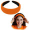 Esshogo Serre-tête orange tendance pour femme et fille - Serre-tête large - 1 unité (Lot de 1)