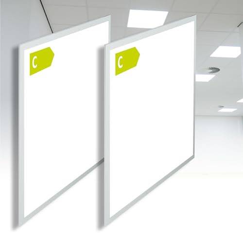 Proventa LED-Panel 25W 4250lm 62 x 62 cm neutralweiß Deckenpanel Rasterleuchte Sparpack 2 Stück