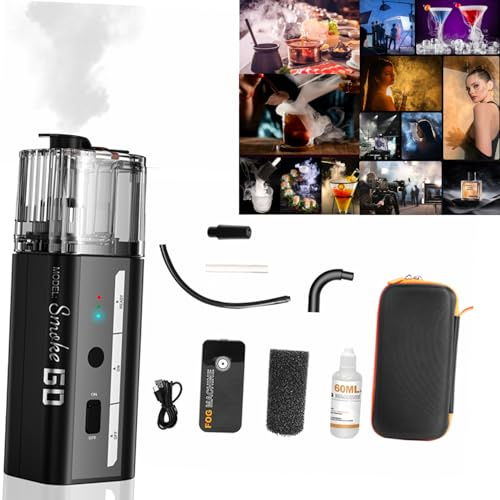 LENSGO Smoke Go Macchina per il Fumo – Mini Macchina per il Fumo Portatile con 3 Modalità di Nebbia, 25 Minuti di Nebbia Continua, Incl. Telecomando e Accessori per Foto, Video ed Effetti Scenici