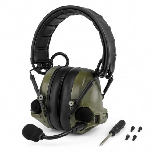SOWIUA C5 taktiskt headset: Bullerreducering, ljudförstärkning, hörlurar för fotograferingsträning och teamkommunikation (OD)