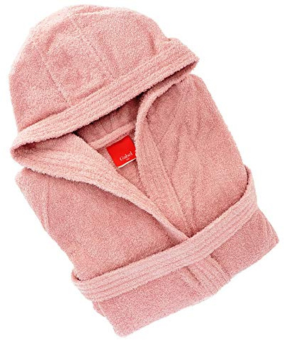 Gabel - Accappatoio adulto unisex in spugna di puro cotone idrofilo, tinta unita, peso spugna 380 gr/mq, ampie tasche, cintura e pratico cappuccio, anche come vestaglia.
