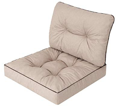Gartenkissen Sitzauflage auf Gartenmöbel, Rattan, Gartenpolster Polsterauflagen auf Rataanmöbel,Kissen für Rattansessel - Beige - 50x50x40