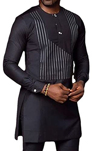 Conjunto Africano de Manga Larga para Hombre, Conjunto Africano de 2 Piezas, Dashiki y Pantalones, Ropa Tribal Tradicional de Ankara