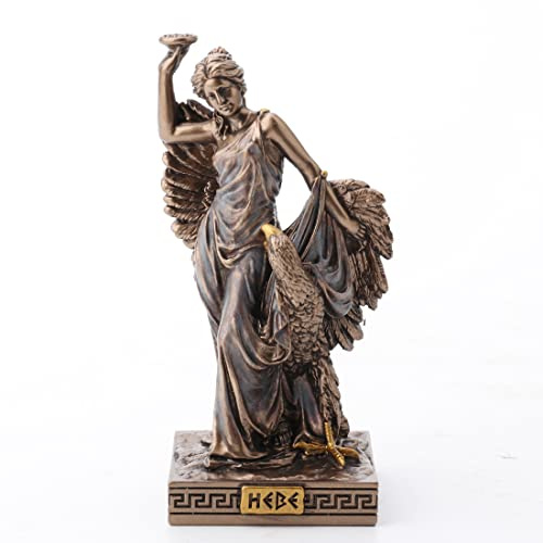 Veronese Design Hebe The Greek Goddess of Youth Resin Figurine Handpainted Bronze Finish, WU78032AP