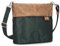 Zwei Damen Handtasche Olli OT8 Umhängetasche 3 Liter klassische Crossbody Bag wasserabweisend robust strapazierfähig Bicolor Design Schultertasche inkl. 2 Schultergurte kurz & lang (pine)