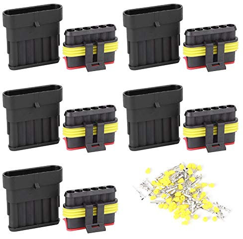 Connettore Elettrico Impermeabile, Kit Connettore Impermeabile Automobilistico, Spina Connettore Cavo Elettrico a 6 Prese, Connettori Candela Automobilistica