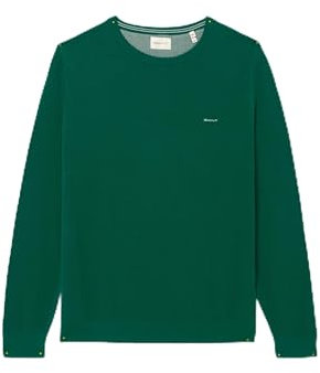 GANT Herren Cotton Pique C-Neck Pullover, DEEP Forest Green, L