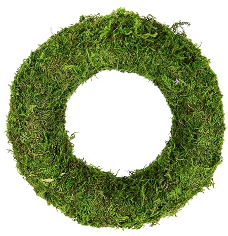 Kranz mit Moos Weidenkranz romantische Deko Blumenkranz Rattankranz Dekokranz Kerzenkranz Kunstblumendeko Landhaus Kränze Rohling Osterdeko Frühjahr Frühling Adventskranz Weihnachtsdeko Tischdeko