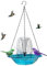 Hanging Bird Bath Fountains Solar Powered - Hanging Bird Bath Bowl & Solar Powered Water Fountain Combo Set, Hanging Bird Feeder Tray for Outdoor Garden Backyard Patio Lawn