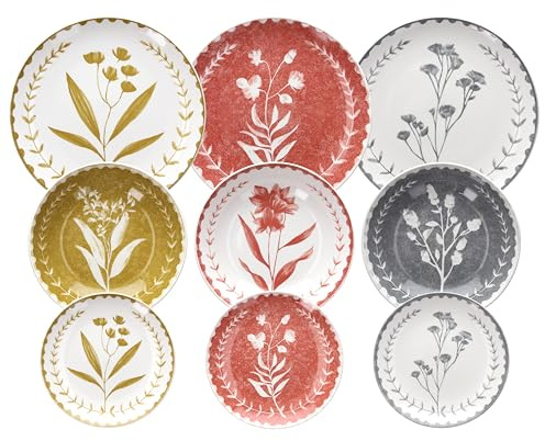 Tognana Madeline, servizio piatti 18 pezzi per 6 persone, porcellana, multicolor