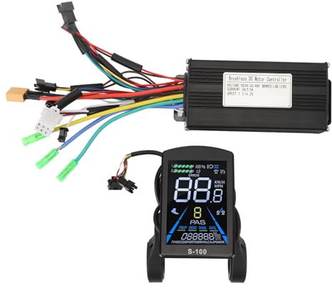 MechKit Elektrofahrrad Brushless Motor Controller Kit, 36V 48V 500W 750W 26A 3 Mode Sinuswelle Controller mit LCD Display Panel für E-Bike