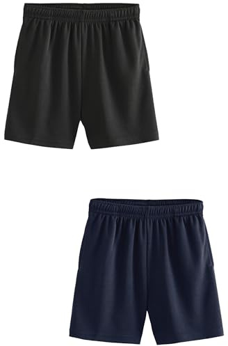NEXT Niños Pack de 2 Pantalones Cortos Deportivos Black/Navy 12 Años