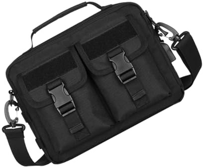 TOYANDONA Borsa per Attrezzi da Pesca a Tracolla da Uomo, Organizer Multifunzione Tasche Separate, capacità Media, per Pesca, Campeggio e attività all’Aperto