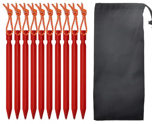 Haodream 10 picchetti per Esterni ancoraggi da Campeggio picchetti in Lega Alluminio Tenda per carichi Pesanti picchetti per Tende da Spiaggia tettoie picchetti per Tende da Campeggio in Lega con